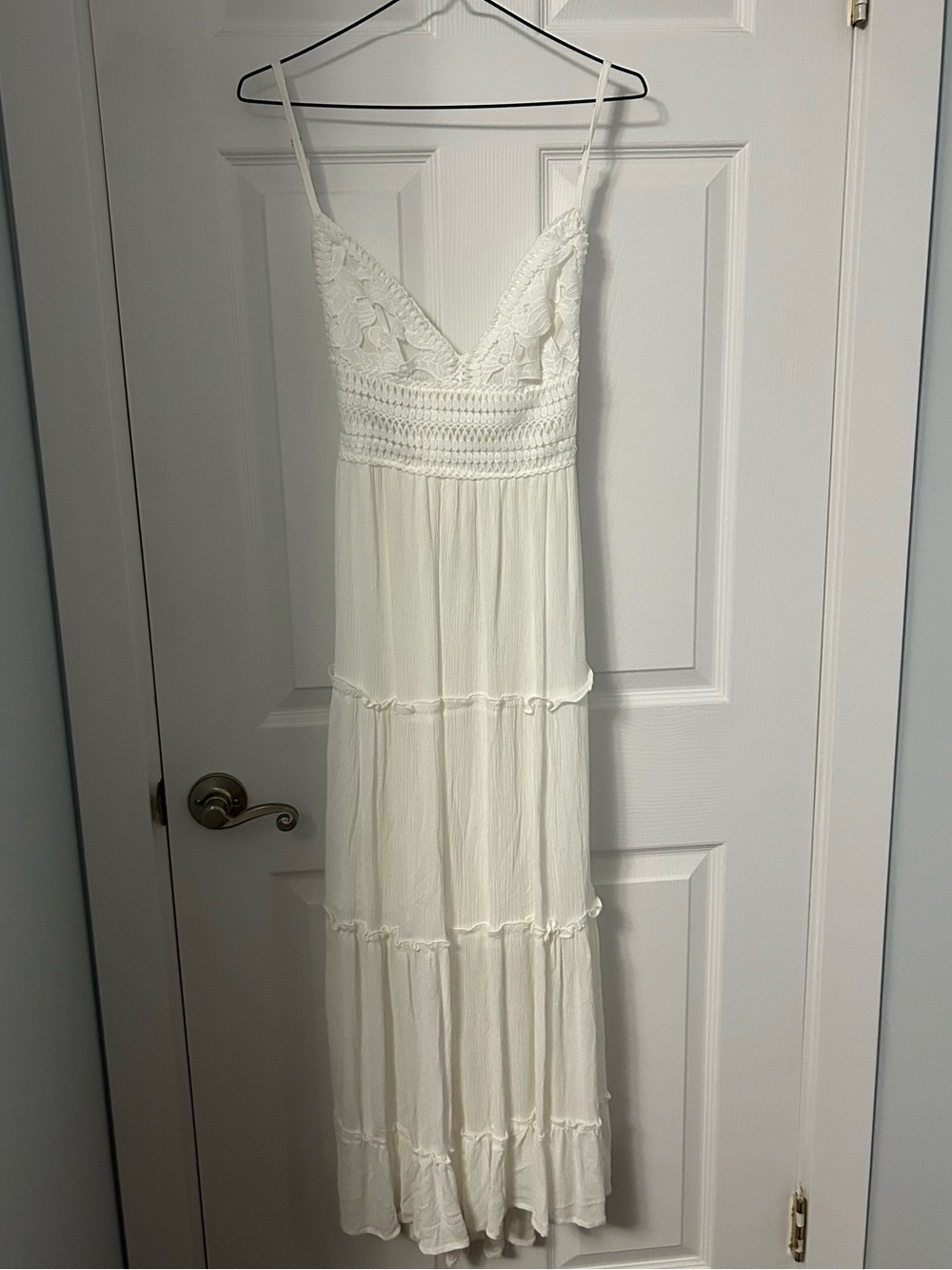 Streetwear Society White Crochet Bodice Maxi Dress